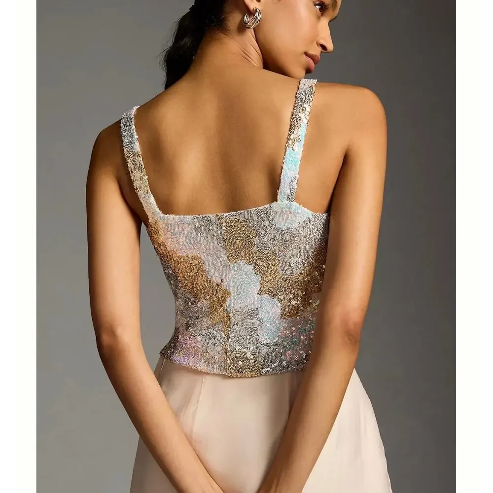 ANTHROPOLOGIE Porridge Tallulah Sequin Tank Size Small NWT - Picture 2 of 8